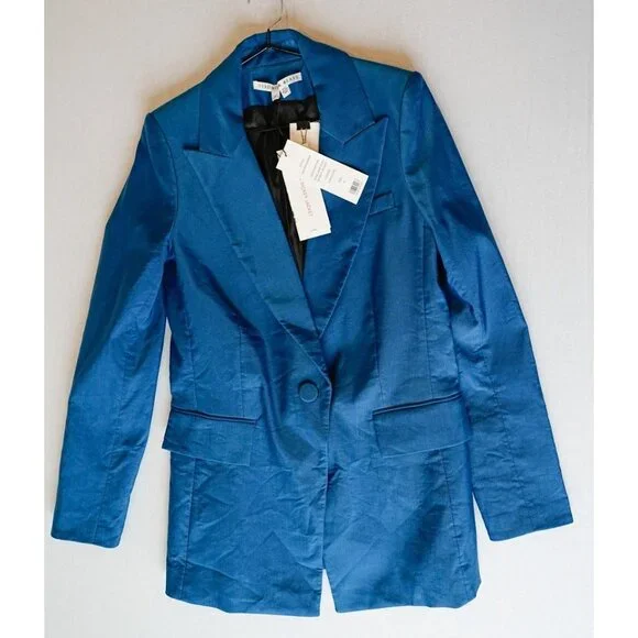 Veronica Beard Pant Suit Set Dickey Jacket Blazer Size 8 Cerulean Blue NWT - Picture 7 of 7